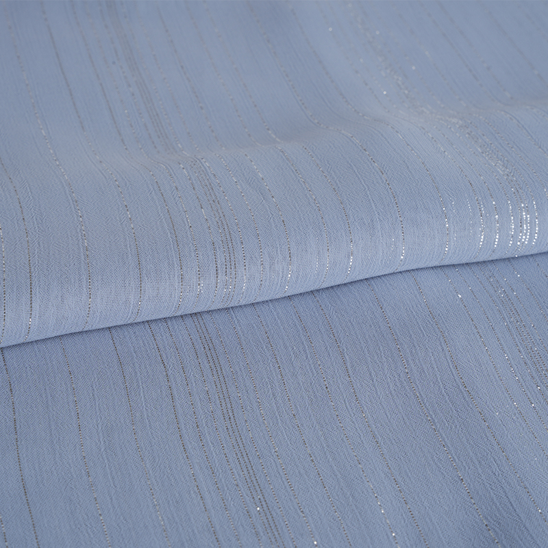 Krep Sifon Sutra Perak Tidak Beraturan 75D