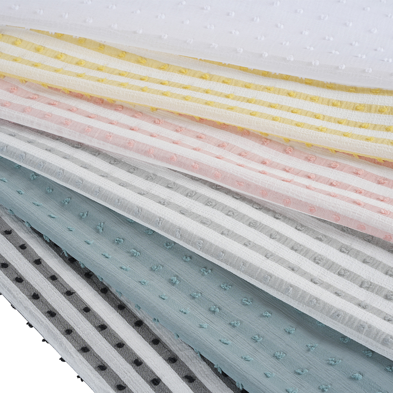 Kain Cetak Garis Krep Nano Kationik 75D