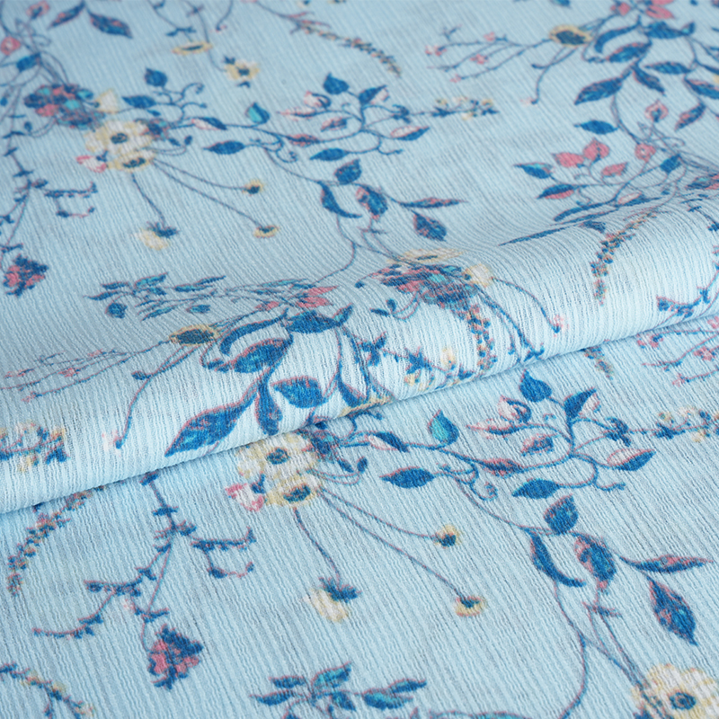 50*68 Kain Tanda Air Bunga Kembang Sepatu Kerut Kulit Sutra Komposit