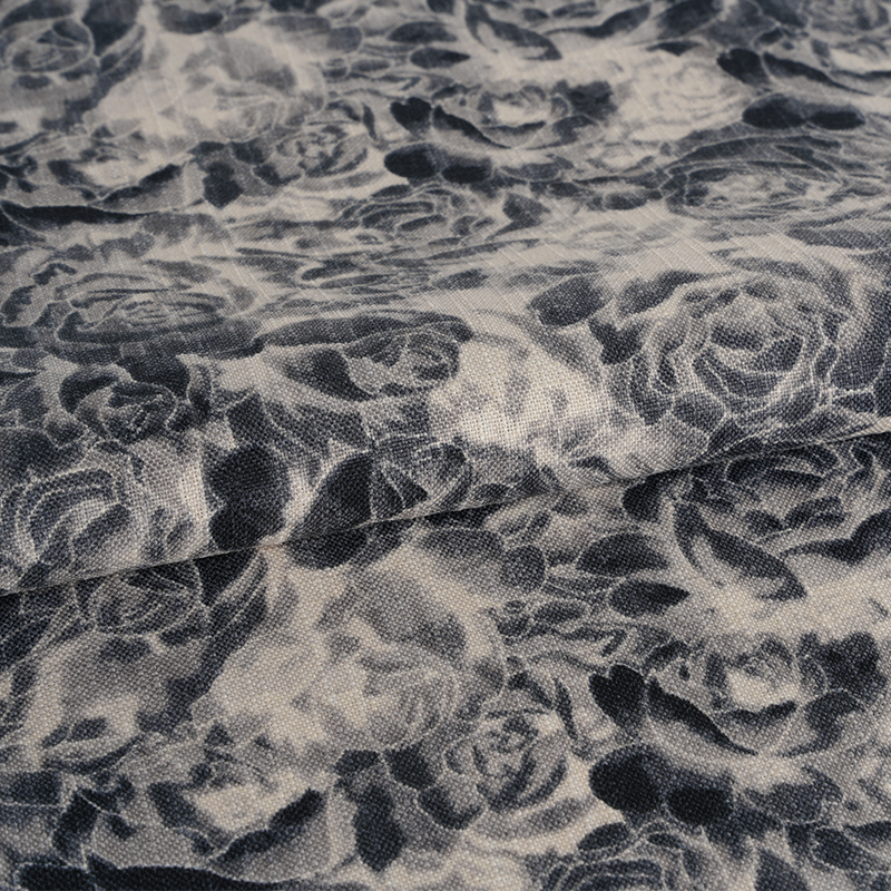 Kain Cetak Melange Mawar Pakaian Dalam 320D