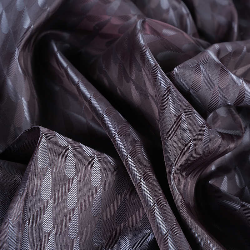 Pencelupan Jacquard Cinta Simetris Dua Warna Kationik Poliester