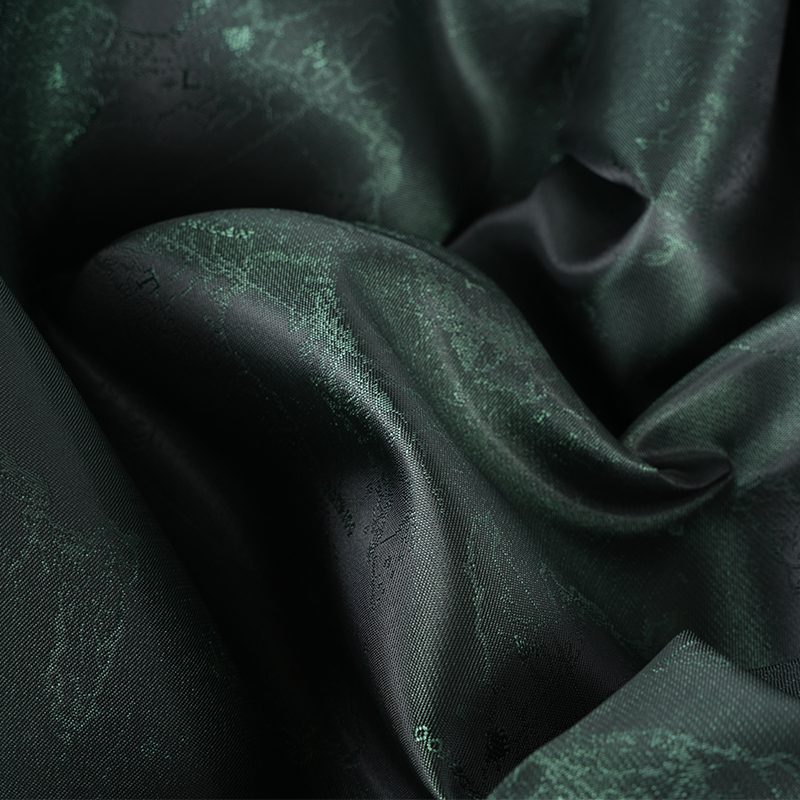 Peta Logo Bahasa Inggris Kationik Poliester Jacquard