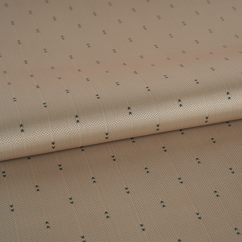 Jacquard Garis Panah Bergelombang Filamen Putih Poliester