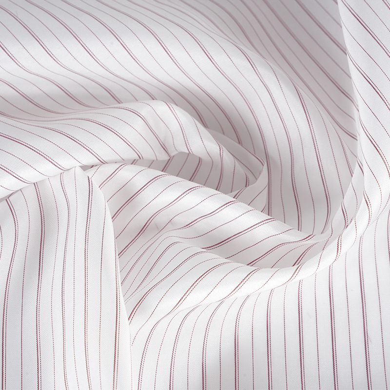 100% Poliester Kain Lapisan Lengan Bergaris Peregangan