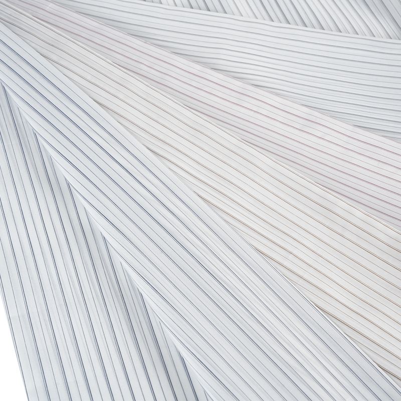 100% Poliester Kain Lapisan Lengan Bergaris Peregangan