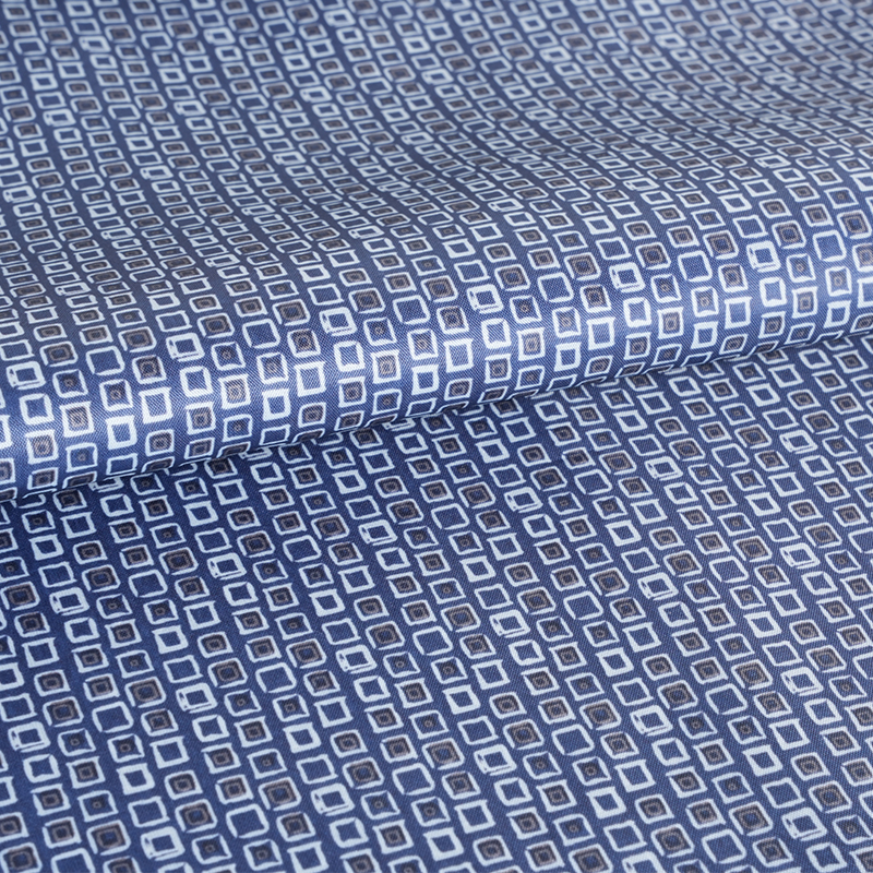 Kain Cetak Persegi Kecil Taffeta Poliester 190T