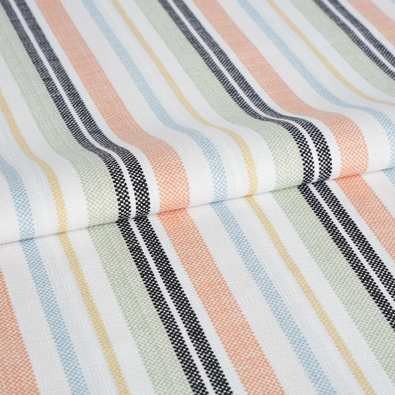 75D Kain Cetak Anggrek Bambu Sutra Putar Palsu Oranye dan Garis Hitam