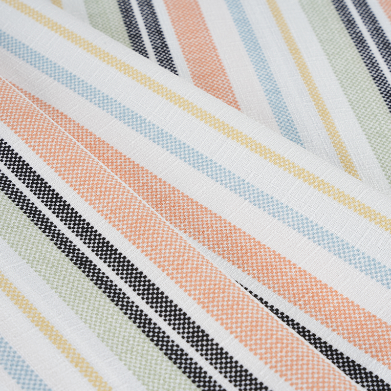 75D Kain Cetak Anggrek Bambu Sutra Putar Palsu Oranye dan Garis Hitam